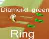 Diamond green ring