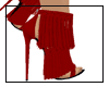 Fringe heels-red