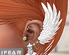 wing white earings