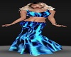 Blue flame top and skirt