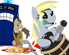 Dr Whooves and Derpy 