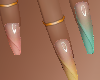 sexy multi color nails