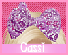 Childs Purple Paisly Bow