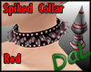 Spiked Punk Collar Red