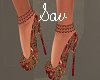 Red Bollywood Bling Pump