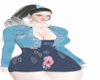 Jeans floral blue
