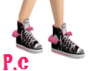 P.C PinkBlackWhite Shoes