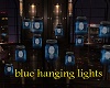 blue hanging lights