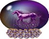 running purple unicorn