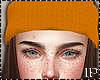 Orange Fall Hat Brunette