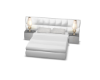 clean white bed