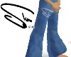 (s) slim blue pants