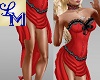 !LM Red Burlesque Dress