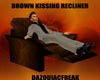 Brown Kissing Recliner