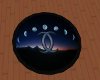 moon phase round rug