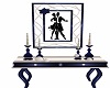 MP~BLUE&WHITE HALL TABLE