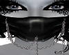 Black Cross Chained Mask