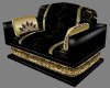 (S) Blk/Gold Cuddle Sofa