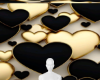 Gold black bearts bg