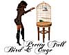 Pretty Fall Bird & Cage