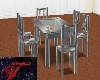 Stainless table & chairs