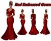 Red Embossed Gown
