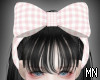 Gingham bow ♡ pink