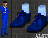 Blue Leam shoes w socks