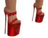Red Floral Heels