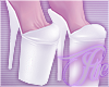 ` White pvc Heels