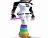 rainbow fuzzy bodysuit