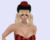 Cowgirl Hair+Hat Bla/Red