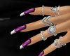 purple silver nails