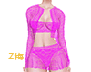 Z梅 pink lace