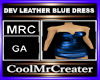 DEV LEATHER BLUE DRESS