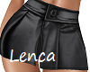 Black leather mini skirt