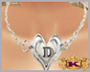 D Necklace Silver Heart