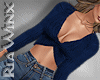 Blue Fluffy Crop Top
