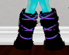 Fur Leg Warmer Blue/Pink