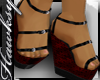 {H}Garnet Wedge Sandal