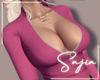 S! Zipper Sweater Pink