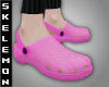 L* Pink Jelly Crocs