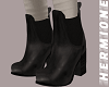 Dark grey leather boots
