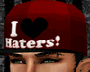 i ♥ haters fitted cap