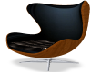 Leather Scoop Chair