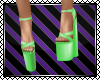 Green Strapaire Heels