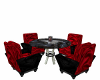 black red club chairs