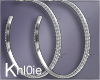 K NYE silver hoops