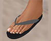 Gray Flip Flops (F)