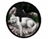 SW]Black White Wolfs Rug